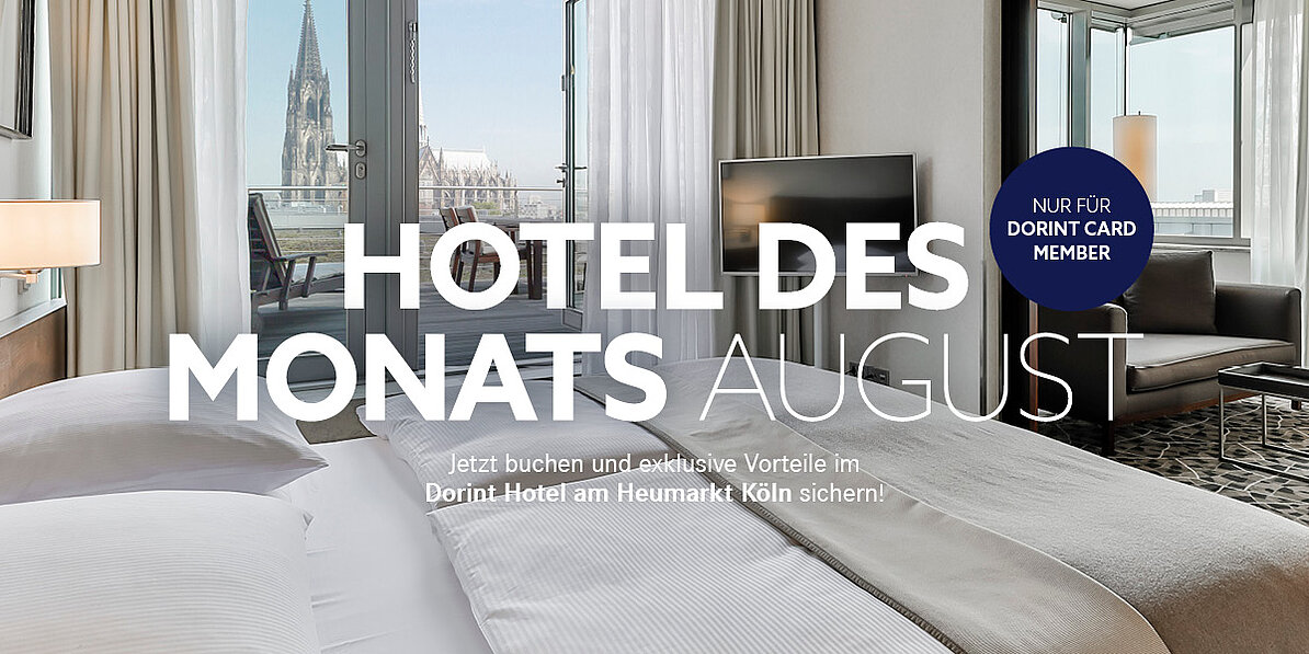 Hotel des Monats August – Zimmer im Dorint Hotel am Heumarkt Köln mit Domblick